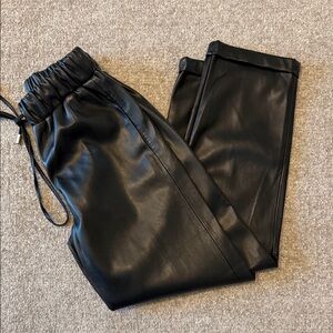 Evereve Pleather Joggers SZ: